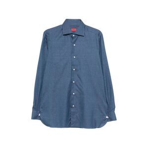 Isaia Blue Shirts Men